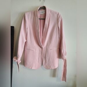 Claudie Pierlot Light Pink Blazer with Tie Sleeves. Size 38
